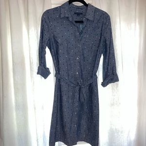Tommy Hilfiger denim, polka dot, long-sleeve shift dress
